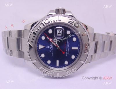 New Upgrade Replica Rolex Yacht-master Stainless Steel Blue Dial Watch